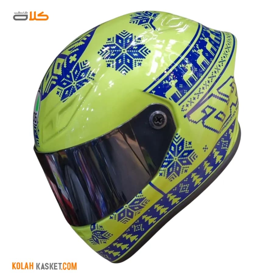 ماکت کلاه کاسکت رنگ فسفری طرح Carpet