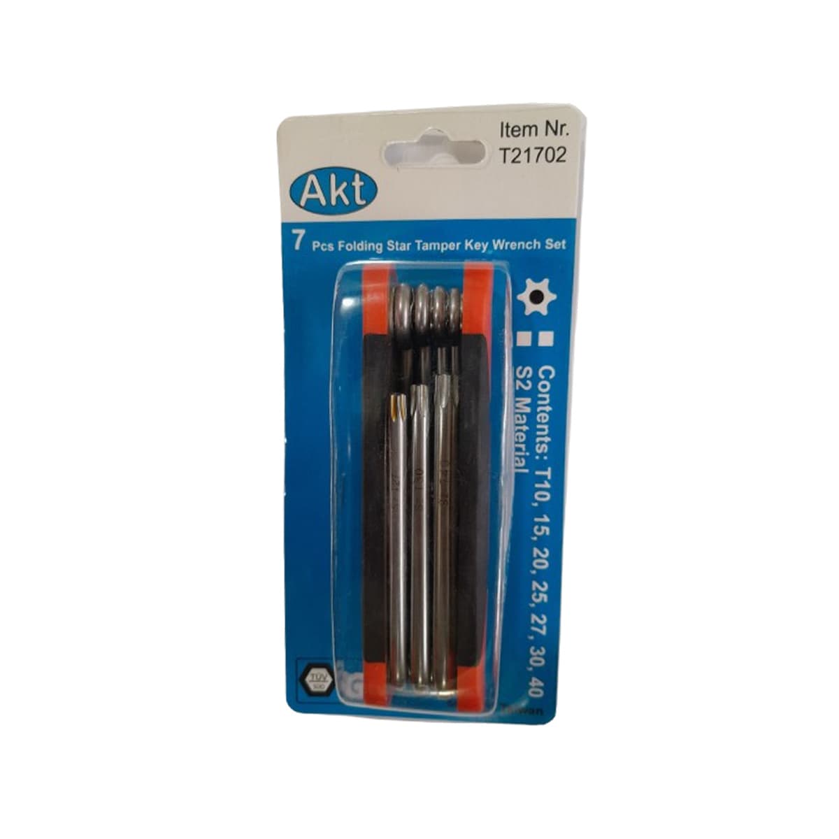 آچار آلن ستاره ای سوراخدار چاقویی (مشتی) سری 7 عددی AKT کد T21702