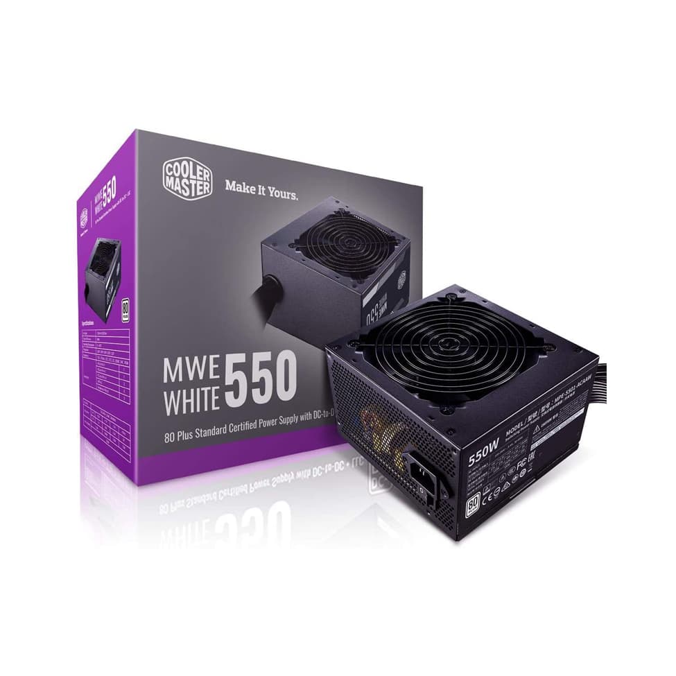 منبع تغذیه کامپیوتر کولر مستر مدل MWE 550 white