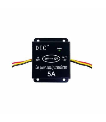 مبدل و کانورتر 24 ولت به 12 ولت 5A آمپر DC برند DIC