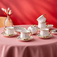 ست قهوه خوری 6 نفره استانبول پرسلن روملی 90 میلی