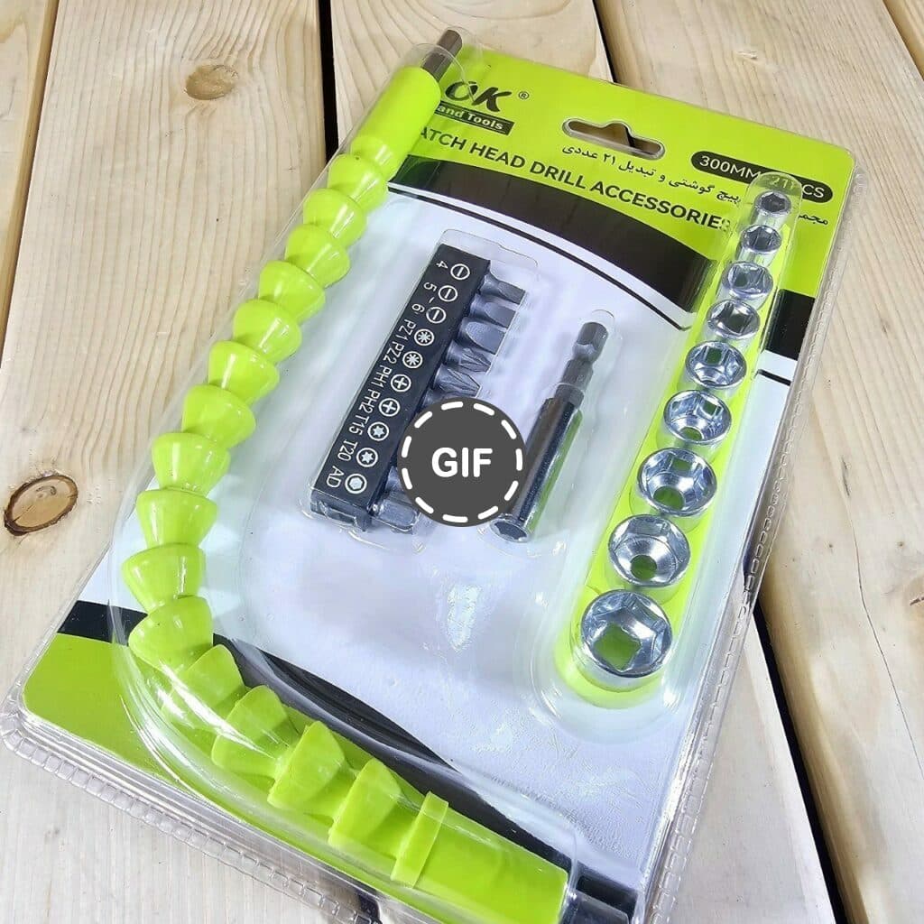 مجموعه نوک پیچ گوشتی و تبدیل ۲۱ عددی اوکی مدل OK-3030