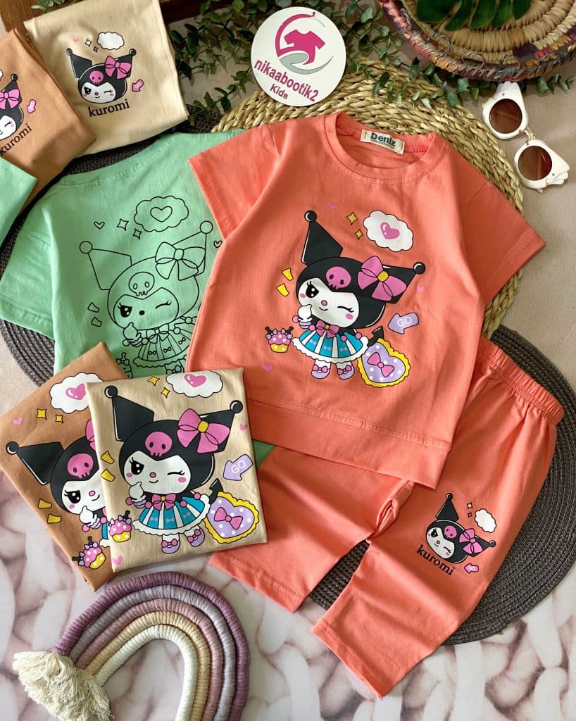 تیشرت شلوارک دختر کرومی