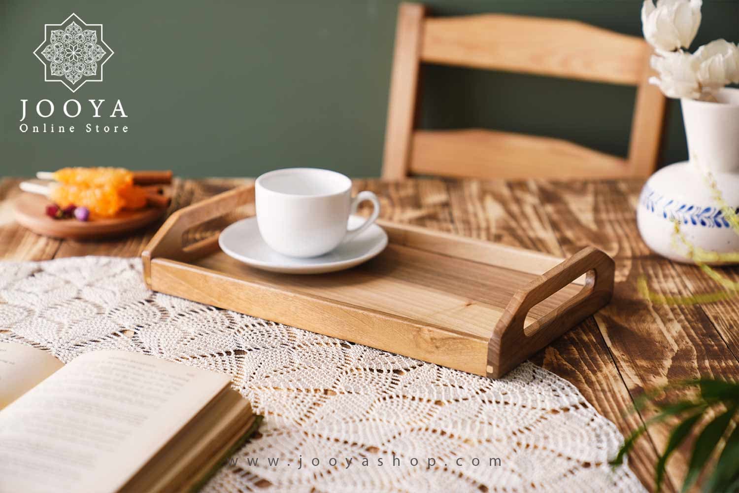 سینی چوبی آتم طرح ۲