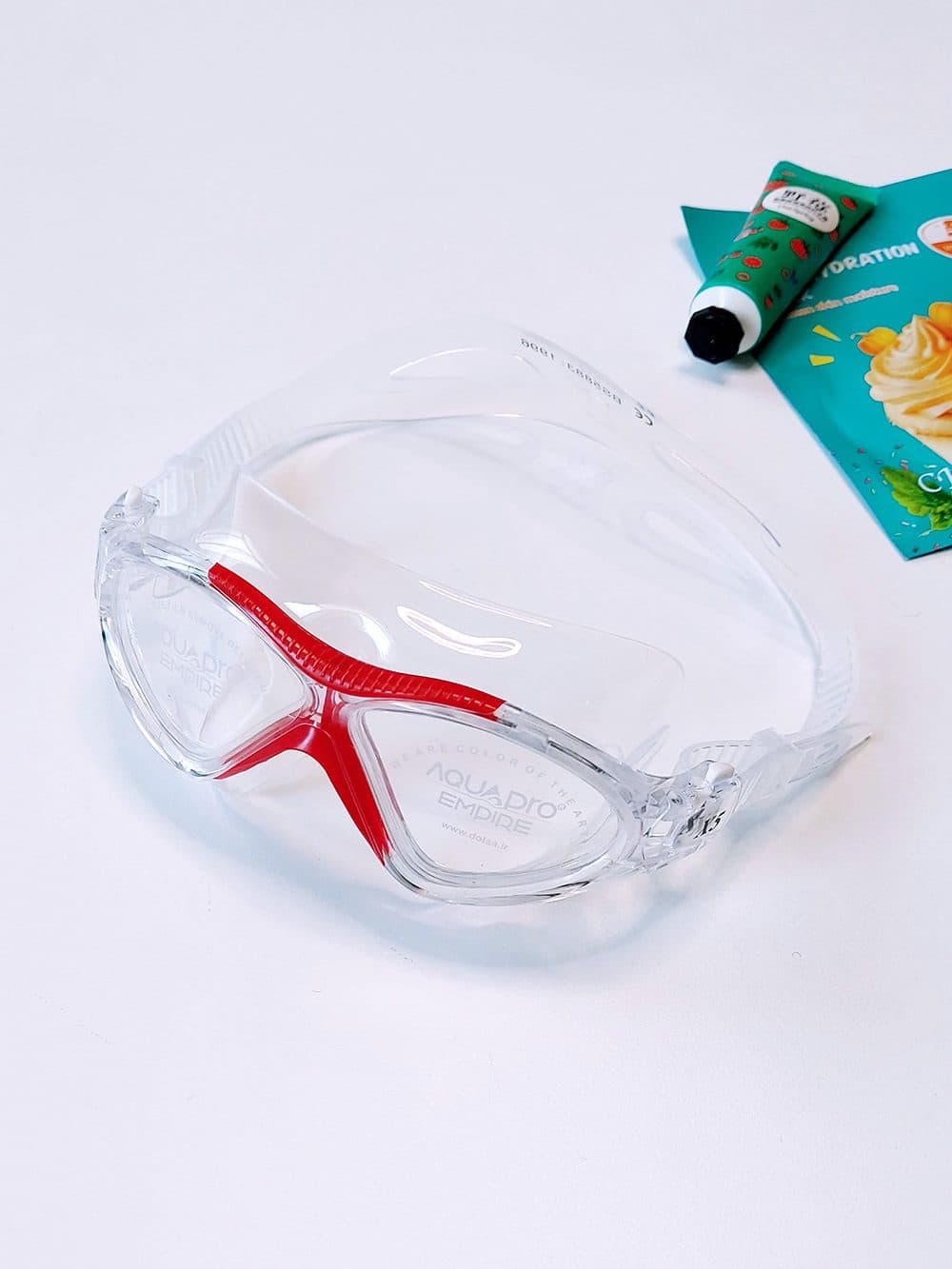 عینک شنا فرم بزرگ آکواپرو Aquapro مدل X5 زنانه و مردانه سیلیکونی ضد بخار آبی
