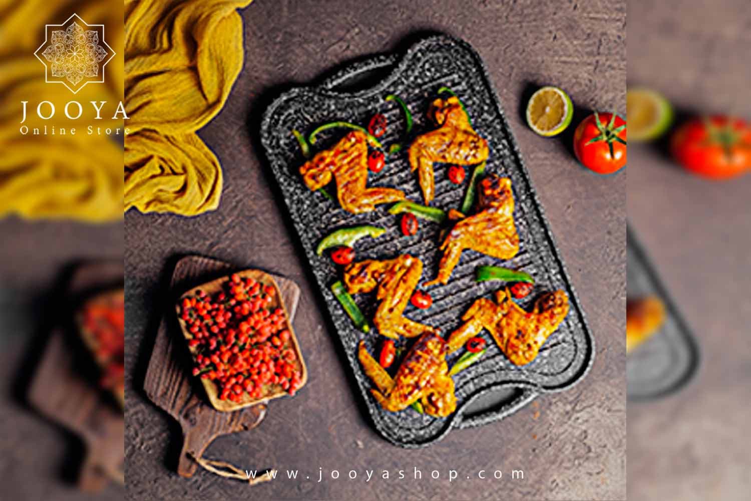 تابه گریل چدن دو طرفه نالینو مدل Fontana