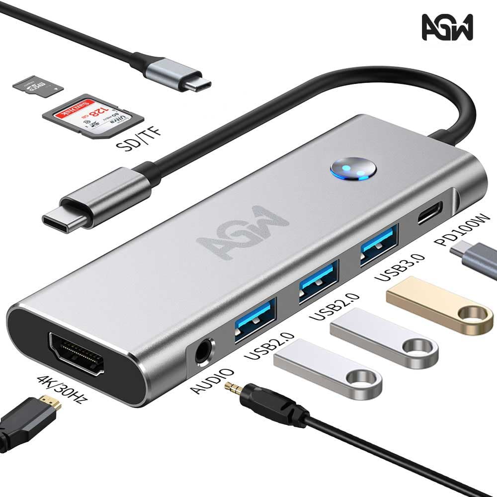 هاب 9 پورت USB-C برند AGW مدل 2410