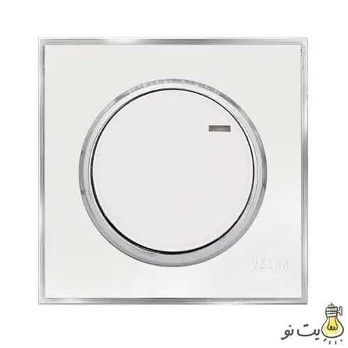 کلید و پریز ویرا مدل آلفا کلاسیک سفید استیل (مات)