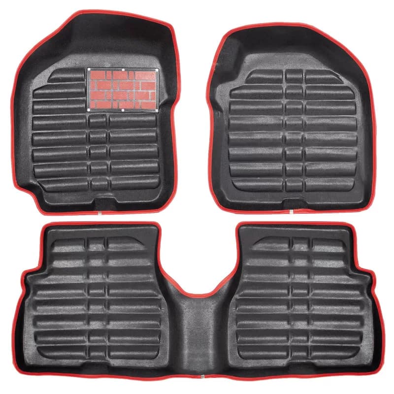 کفپوش سه بعدی خودرو مدل A-h دو رنگ قرمز مناسب برای تیبا 2