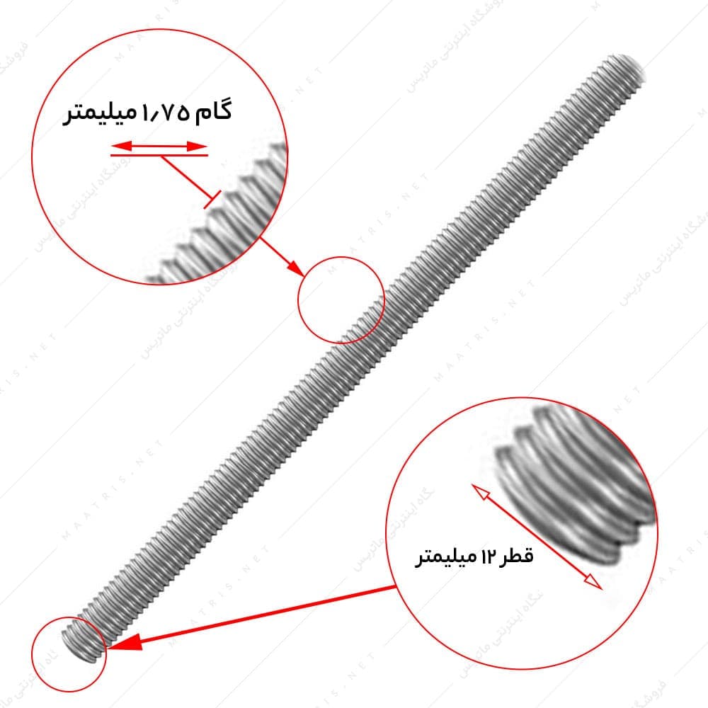 پیچ متری سایز 12