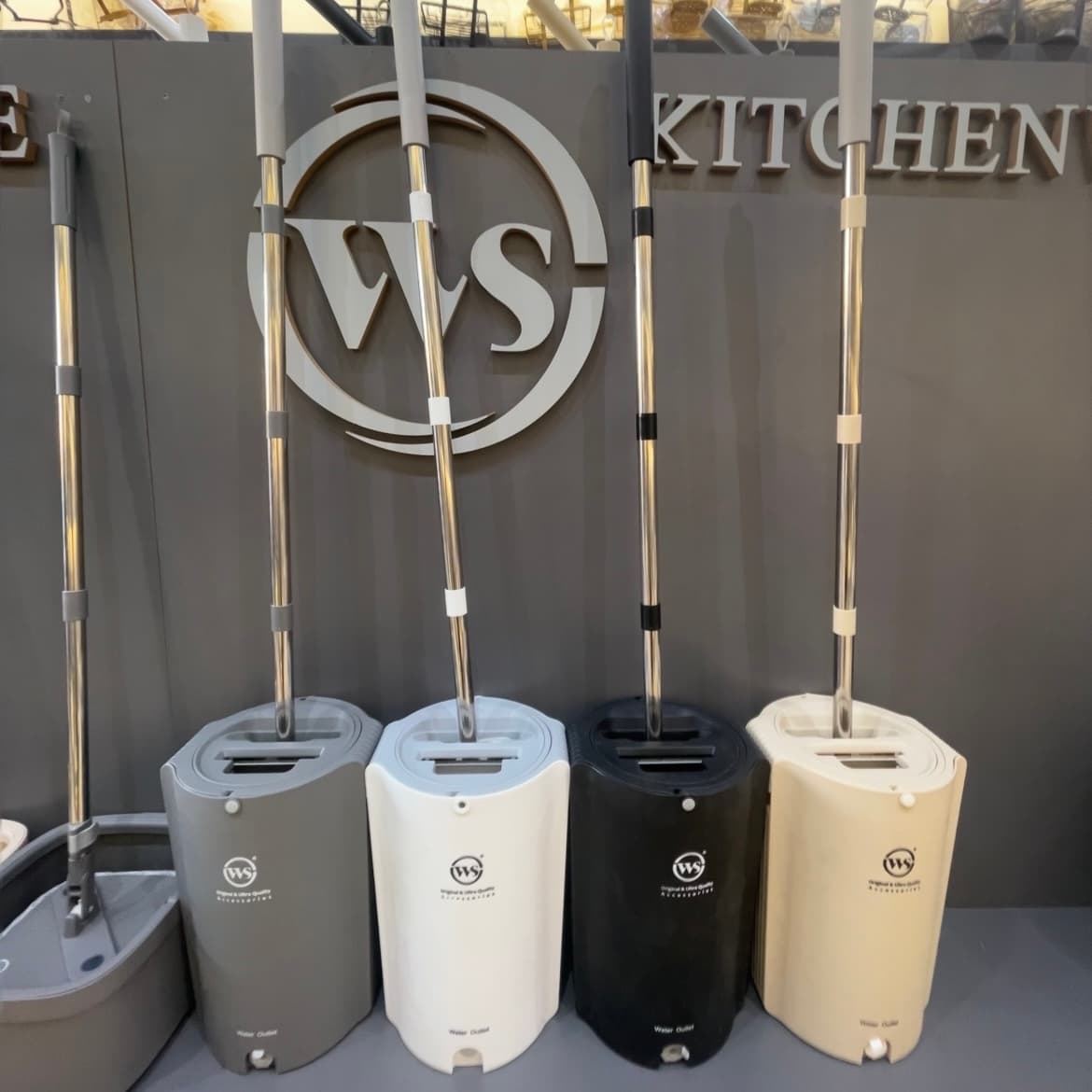 تی تبلتی اروپایی گرد WS550 (طوسی-وانیلی-سفید-مشکی) 3 عدد پد سوپر میکروفایبر