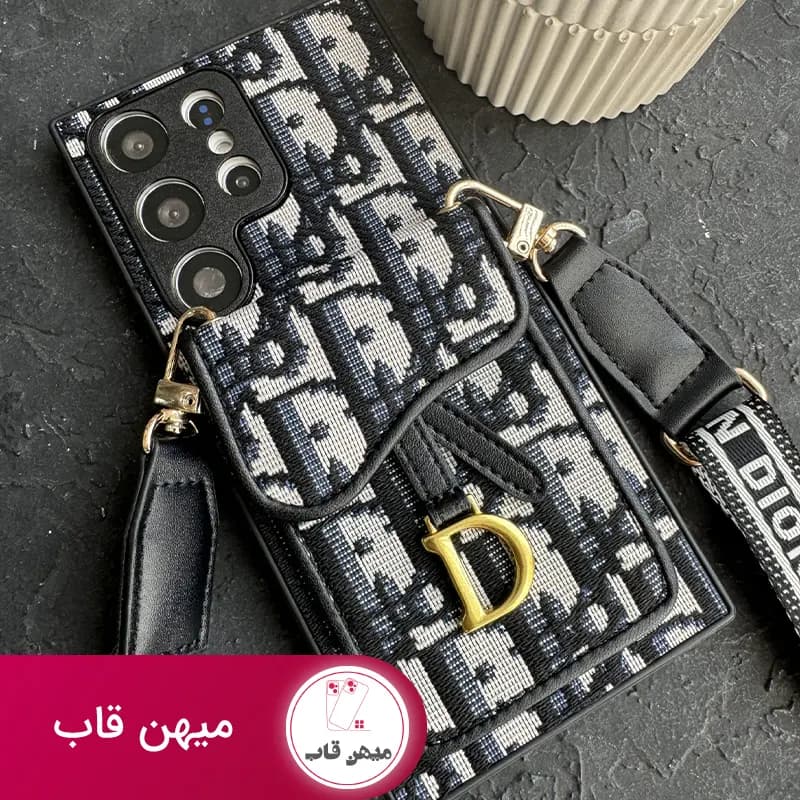 قاب گوشی سامسونگ دیور آویز یک طرفه لوگو فلزی جاکارتی دار - کد (۴۳۳۱۰)