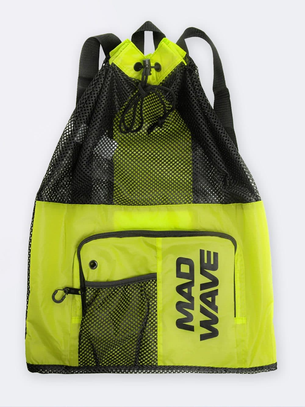 مش بگ ( mesh bag ) { کوله پشتی حرفه ای شنا } زرد رنگ برند مدویو ( MAD WAVE )