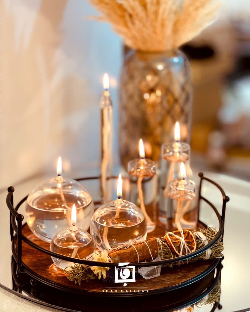 سینی تلفیق چوب و فلز 204016