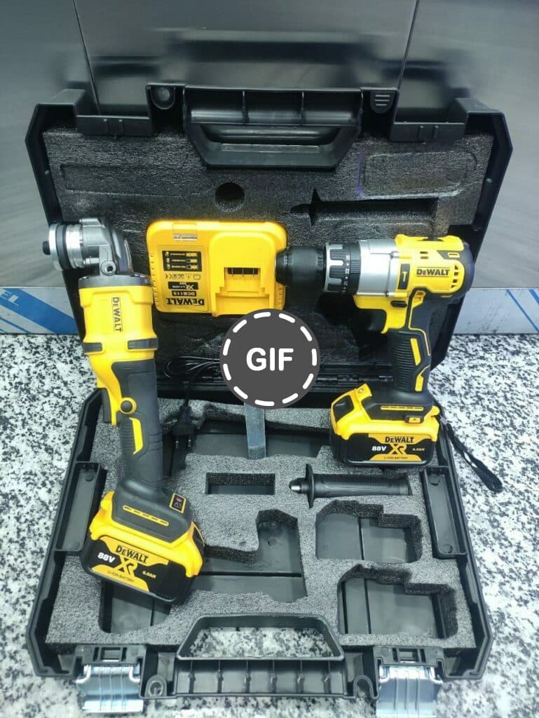 کیت دو عددی دریل و مینی شارژی 88 ولت براشلس طرح دیوالت