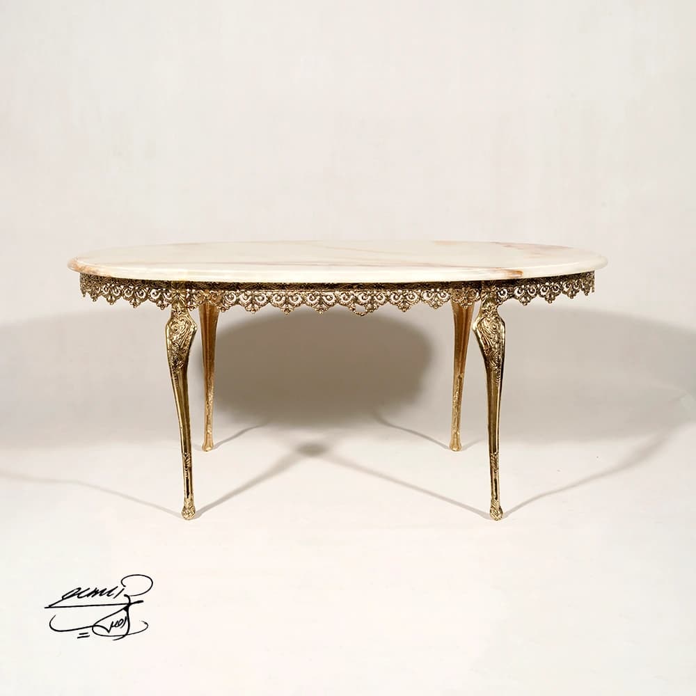 جلو مبلی برنجی چهارپایه