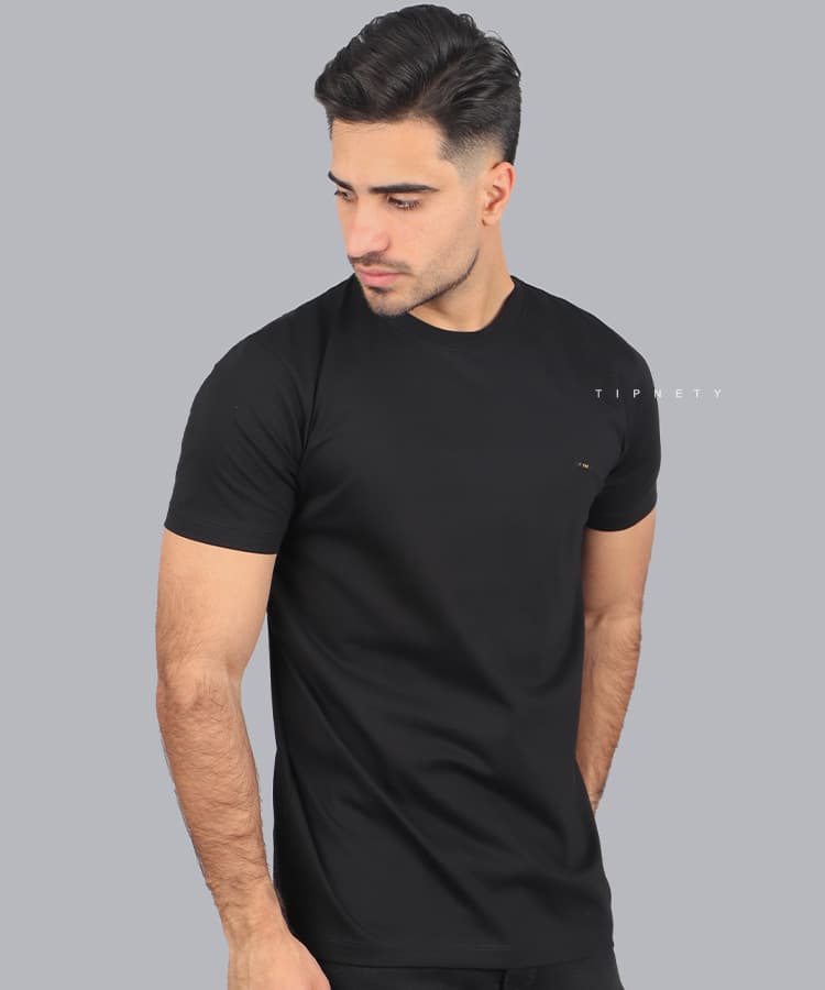 تیشرت ساده مشکی مردانه برند تیپ نتی 9117