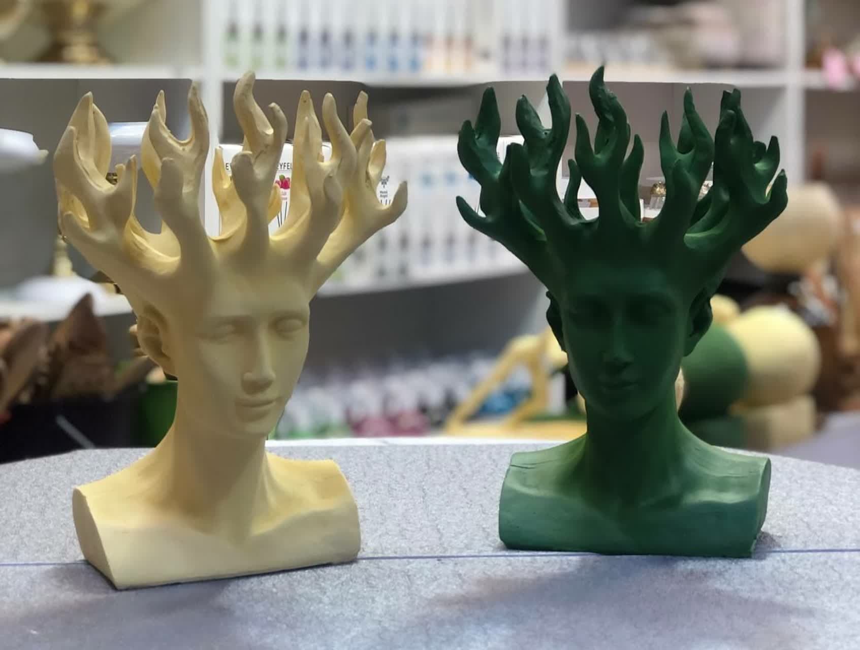 مجسمه پلی استر و رزین . گلدان پلی استری