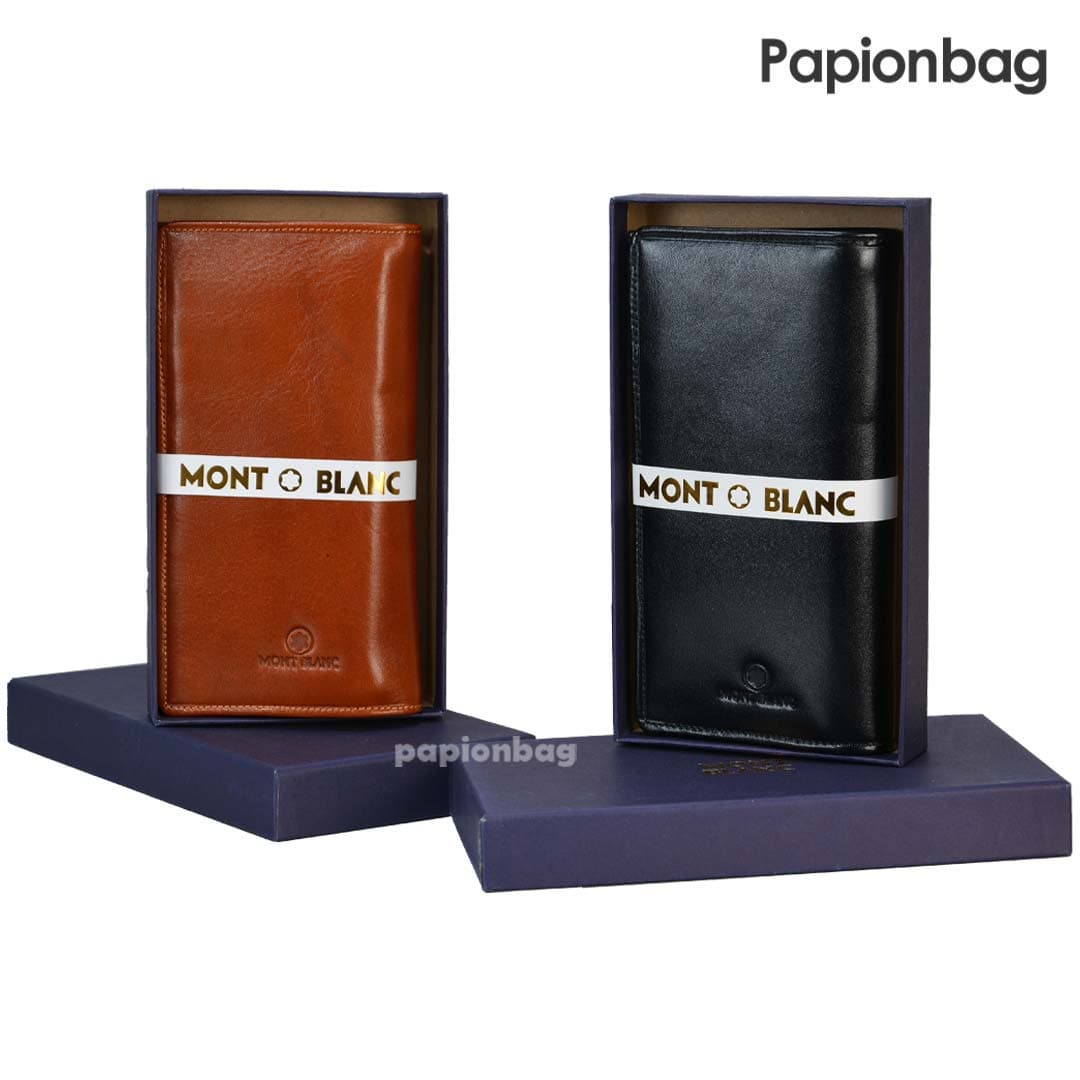 کیف پول چرم طبیعی اعلاء برند مونت بلانک(Mont Blanc) کد853
