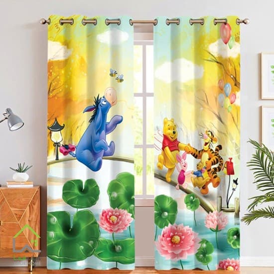 پرده اتاق کودک طرح پو