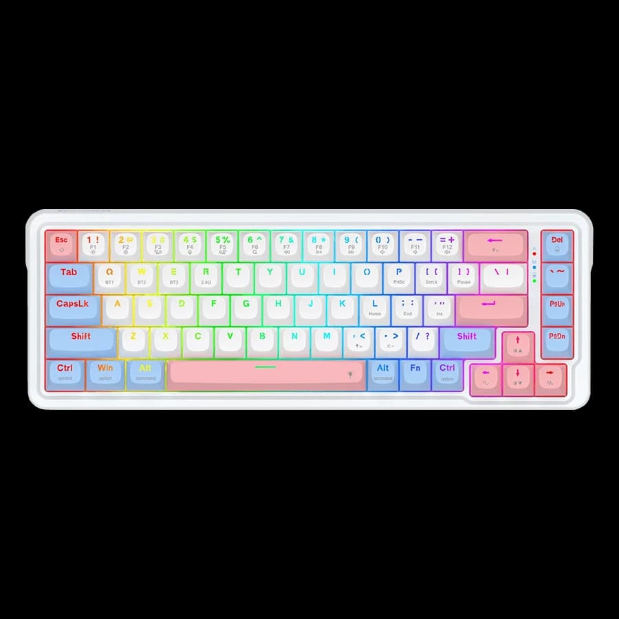 کیبورد Redragon K709 Nova Pro - White Blue Pink