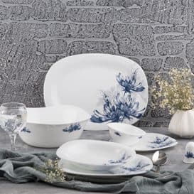 سرویس غذاخوری 28 پارچه مدل سانلی آبی پارس اپال کد 821