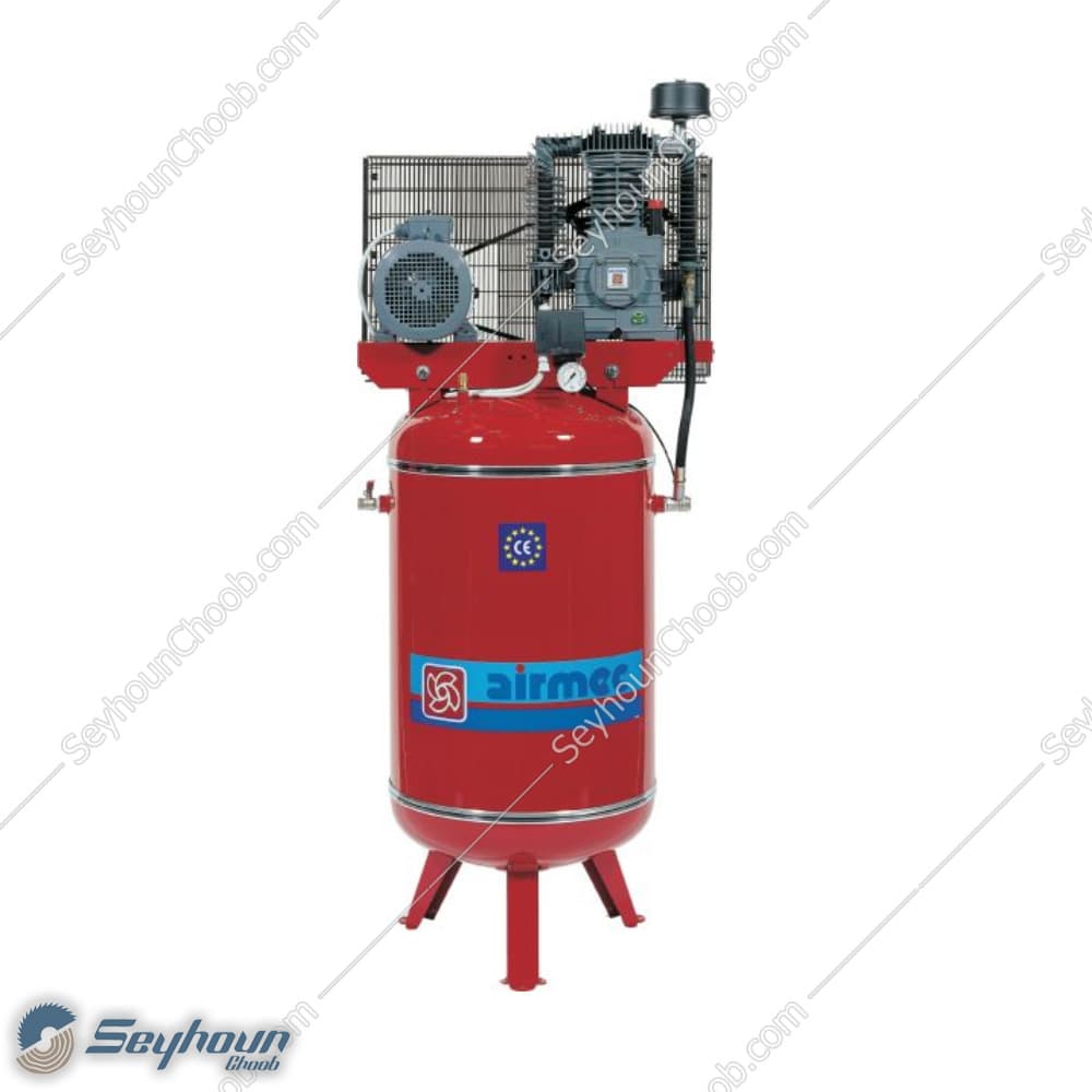 کمپرسور باد 400 لیتری ایرمک ایستاده 10 بار 4 اسب 2 سیلندر سه فاز مدل airmec vk25