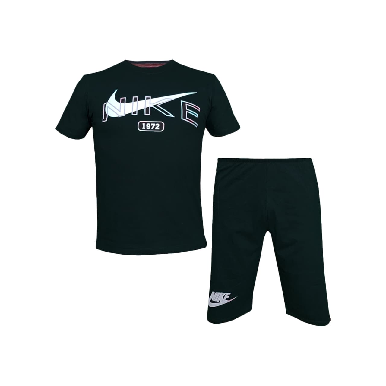 ست تیشرت و شلوارک مردانه مدل NN کد 1566 رنگ مشکی