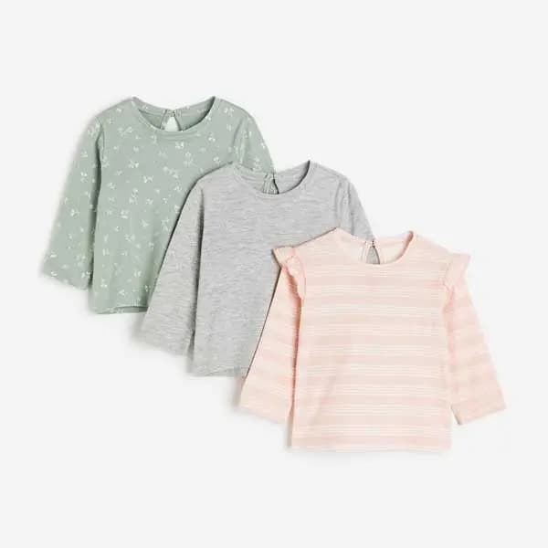 بلوز آستین بلند دخترانه نوزاد برند اچ اند ام مدل Dusty