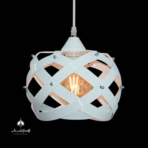 لوستر آویز تک شعله مدرن 574/1 سفید