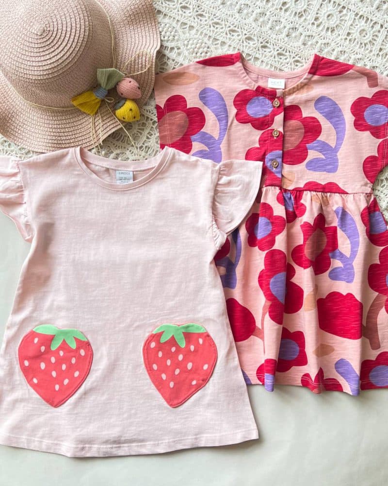 پیراهن نخی گلدار و توت فرنگی next , lindex