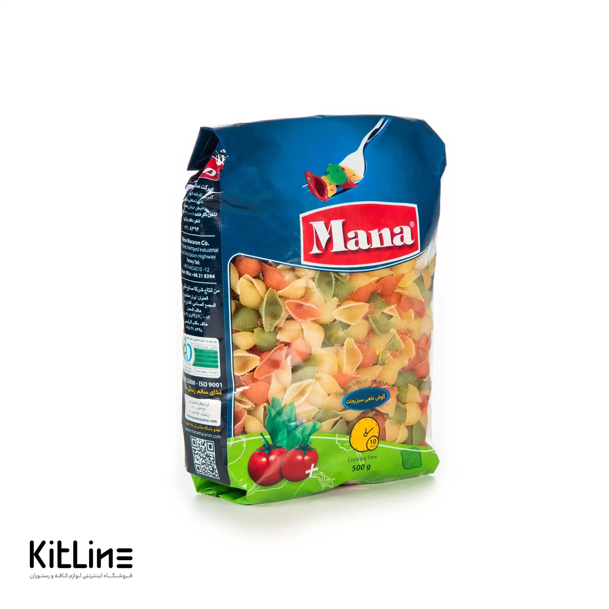 پاستا فرمی گوش ماهی سبزیجات مانا ۵۰۰ گرمی