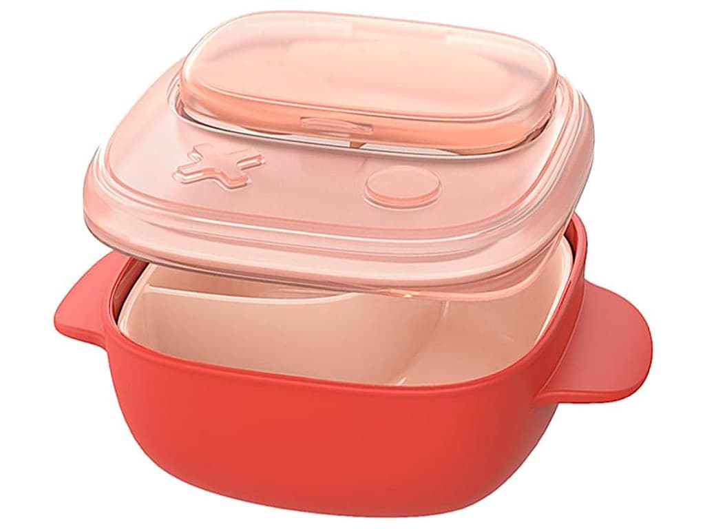 بشقاب مربعی 4 تکه با قاشق نوزادی Little ones