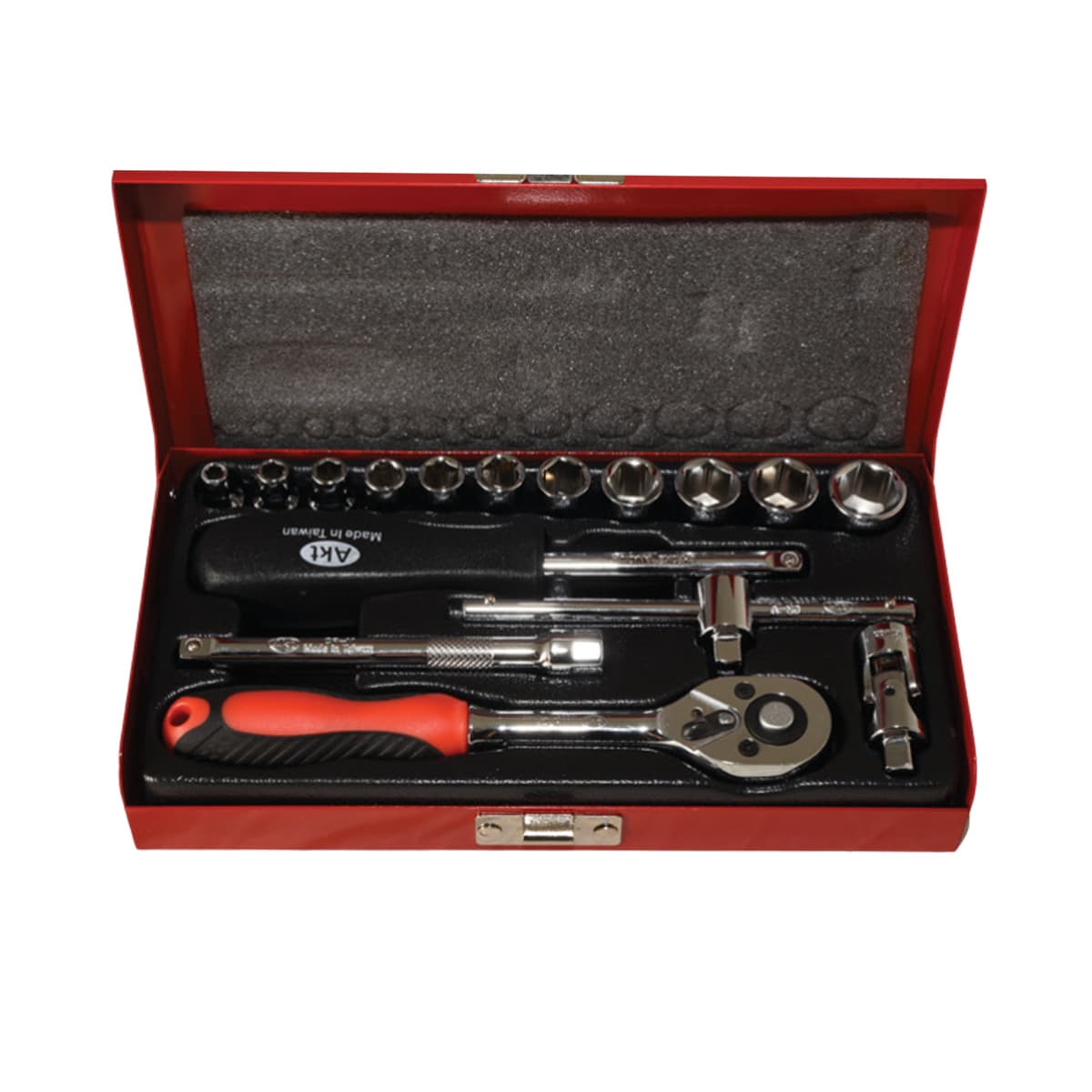 جعبه بکس (12 پر) 16 پارچه 4 الی 14 میلیمتر 1/4 درایو AKT کد 822016H