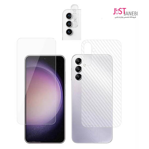 پک سه عددی گلس پشت و رو و لنز سامسونگ Samsung Galaxy S23 FE