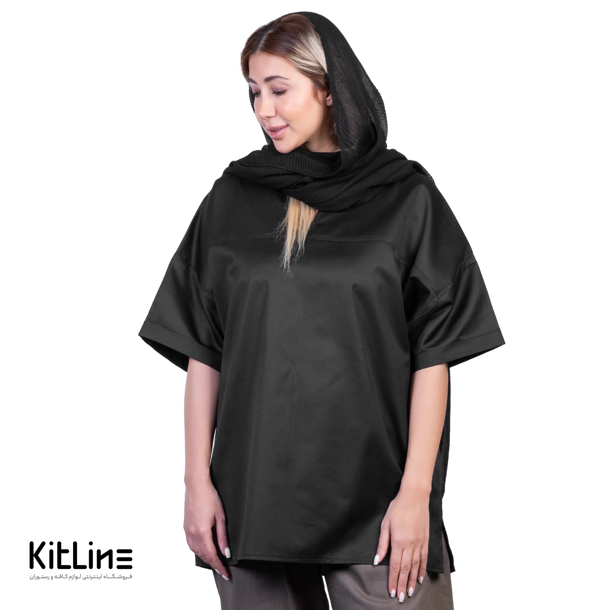 پیراهن آستین کیمونو ترگال مشکی SS-UNIFORM