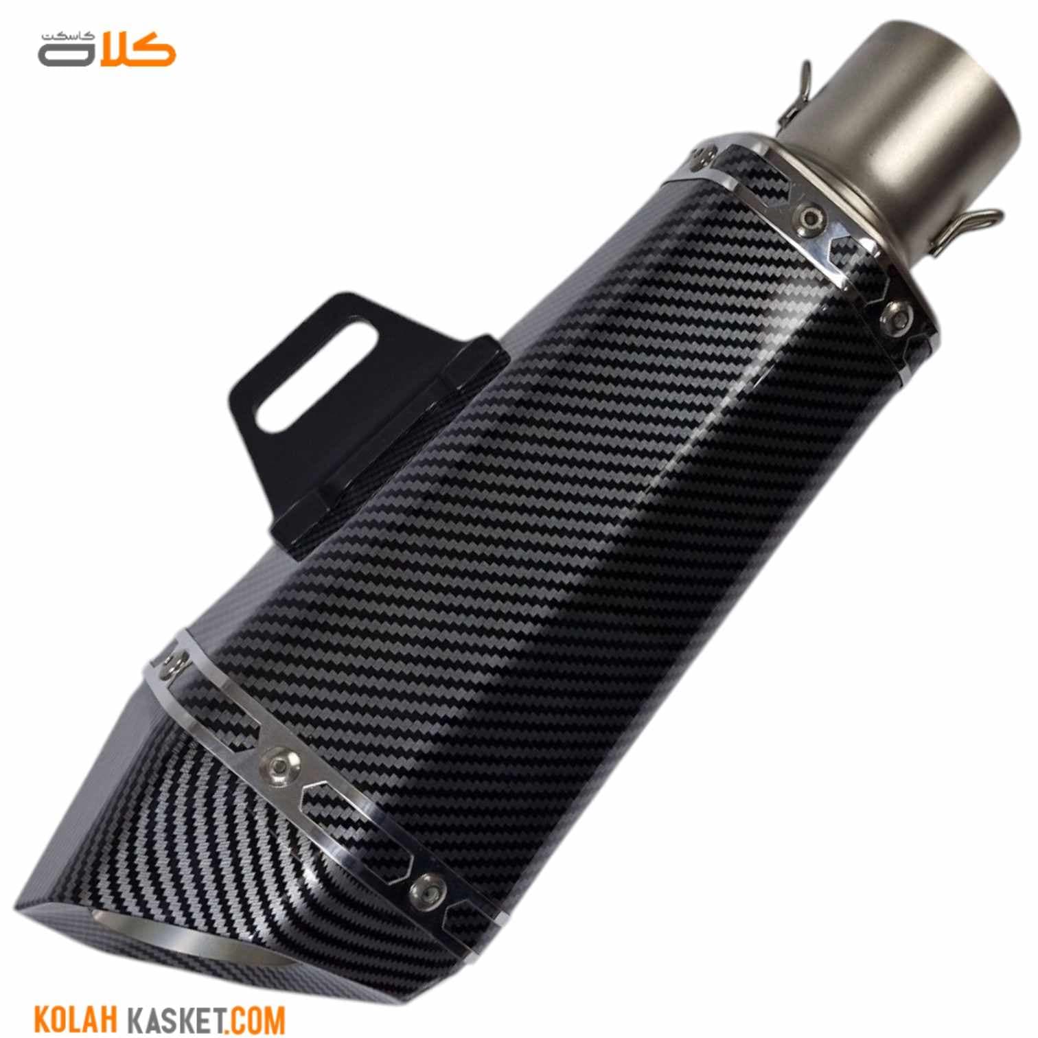 اگزوز قهرمانی موتور سیکلت بدنه کربن AKRAPOVIC دهن کج