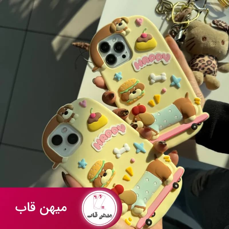 قاب گوشی آیفون سگ اسکیت سوار - کد (۶۱۸۲۸)