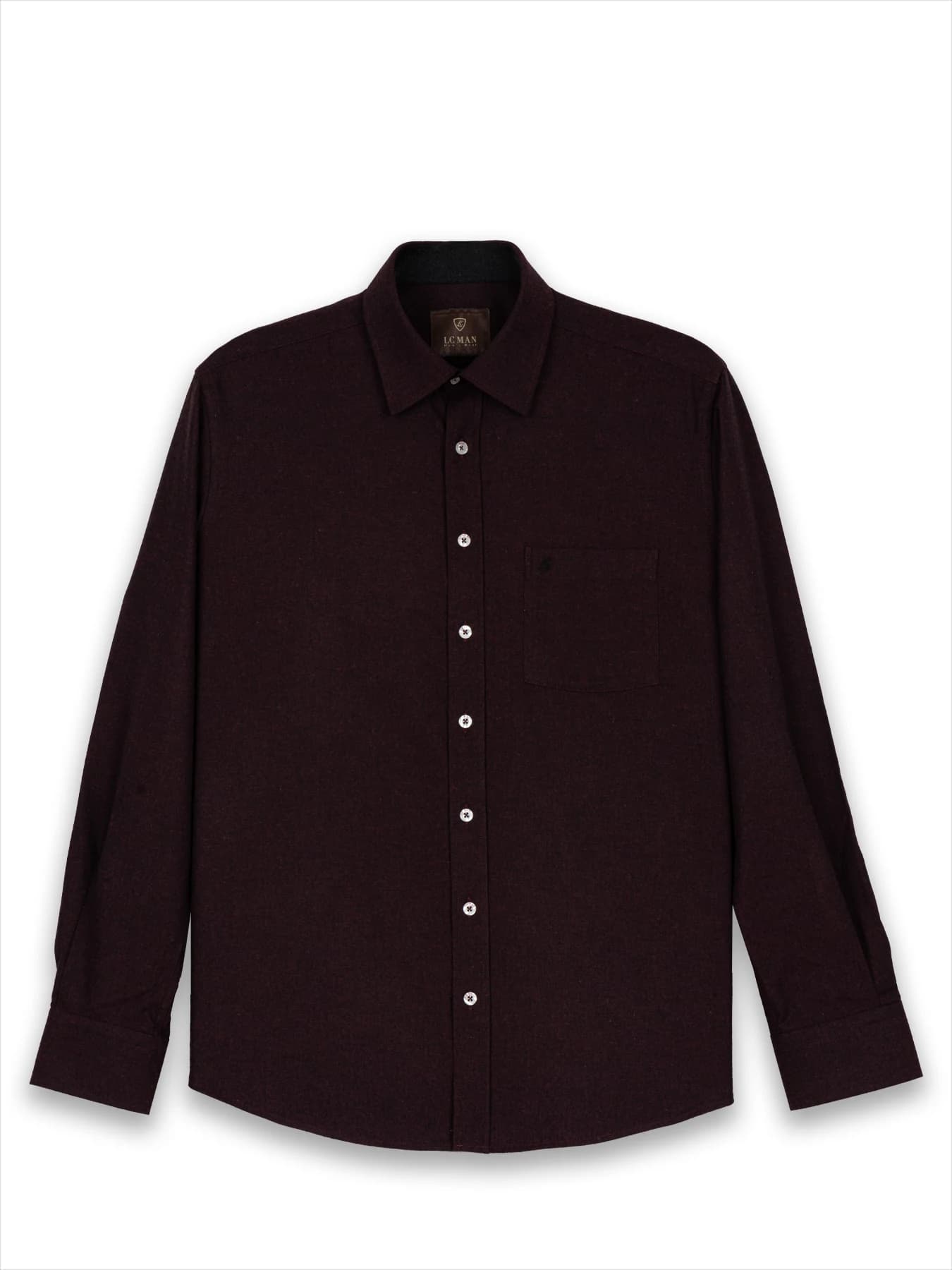 پیراهن آستین بلند زرشکی ال سی من 16