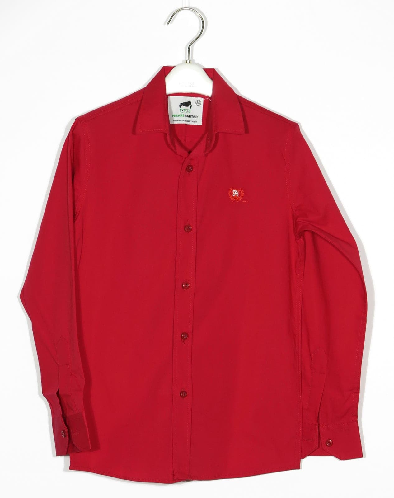 پیراهن پارچهای قرمز پسرانه