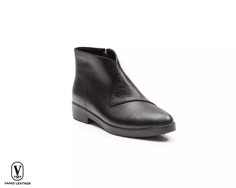 نیم بوت چرم زنانه کد (8491)