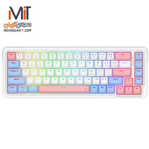 کیبورد بی سیم گیمینگ ردراگون مدل NOVA K709 PRO WBP RGB