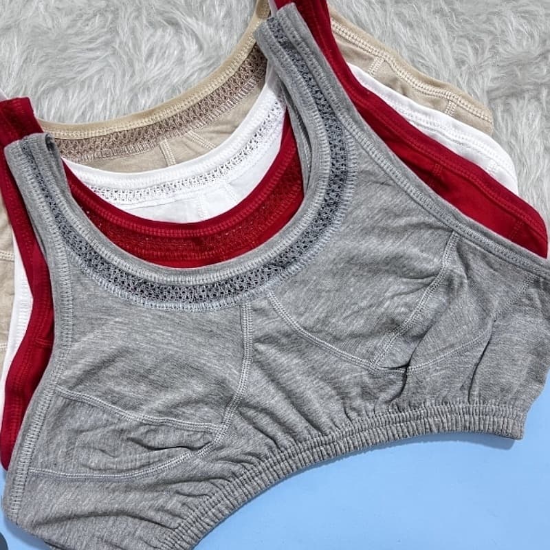 نیم تنه نخی مکه ای در ۴ رنگ کرم سفید طوسی قرمز