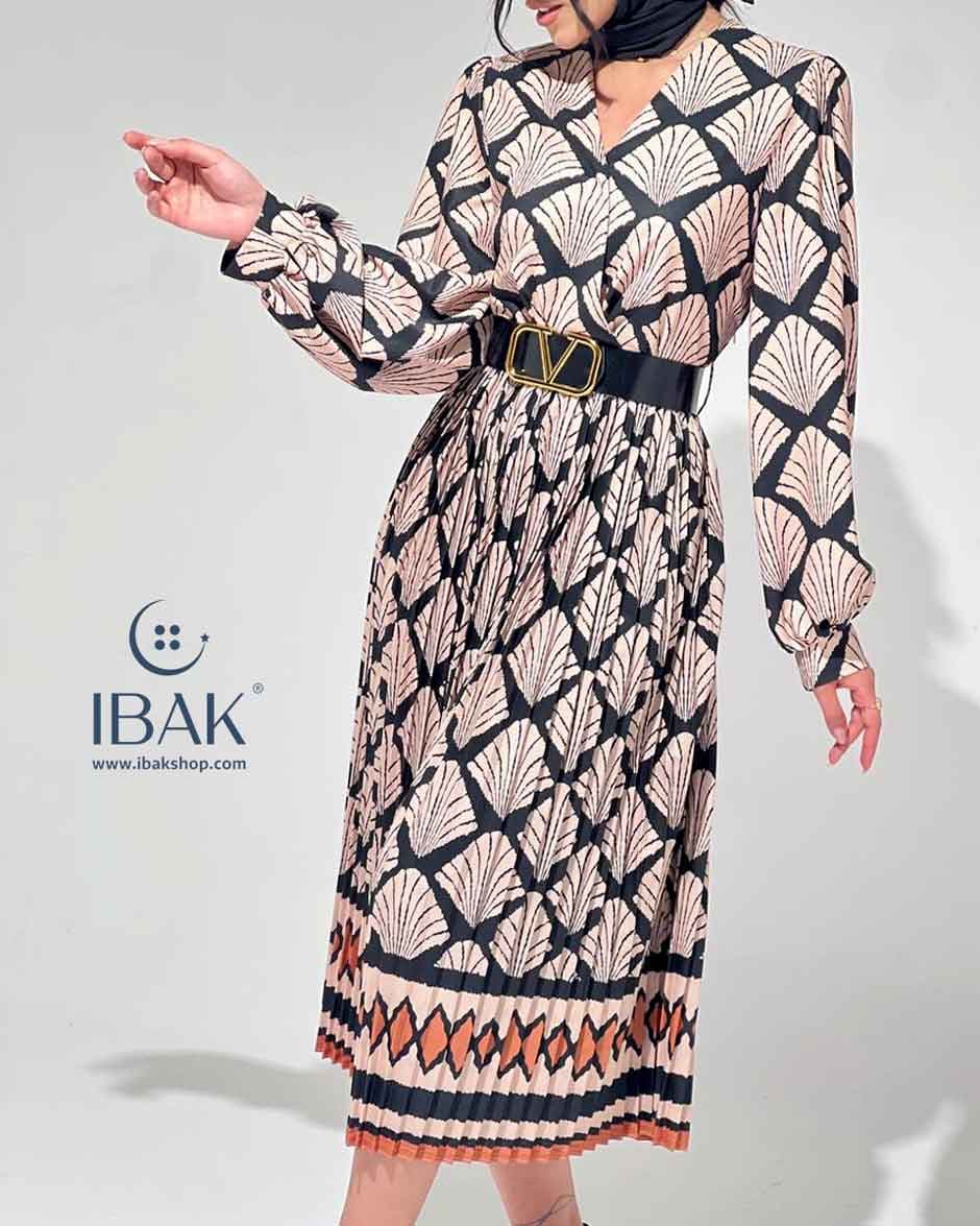 پیراهن زنانه پلیسه صدفی POS