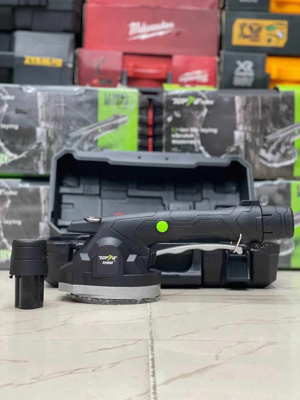 چکش ویبره کاشی و سرامیک شارژی تاپ وی مدل DC12V