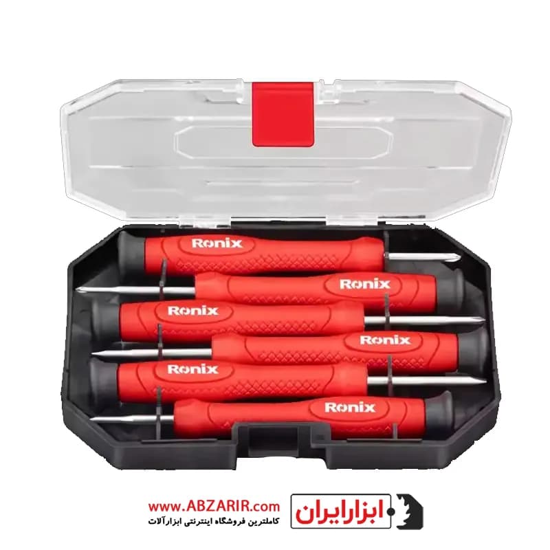 ست 6 عددی پیچ گوشتی ساعتی دسته پلاستیکی رونیکس مدل RH-2712