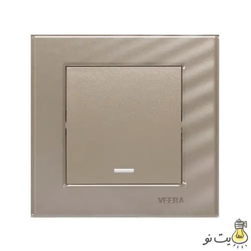 کلید و پریز ویرا مدل کریستال بژ