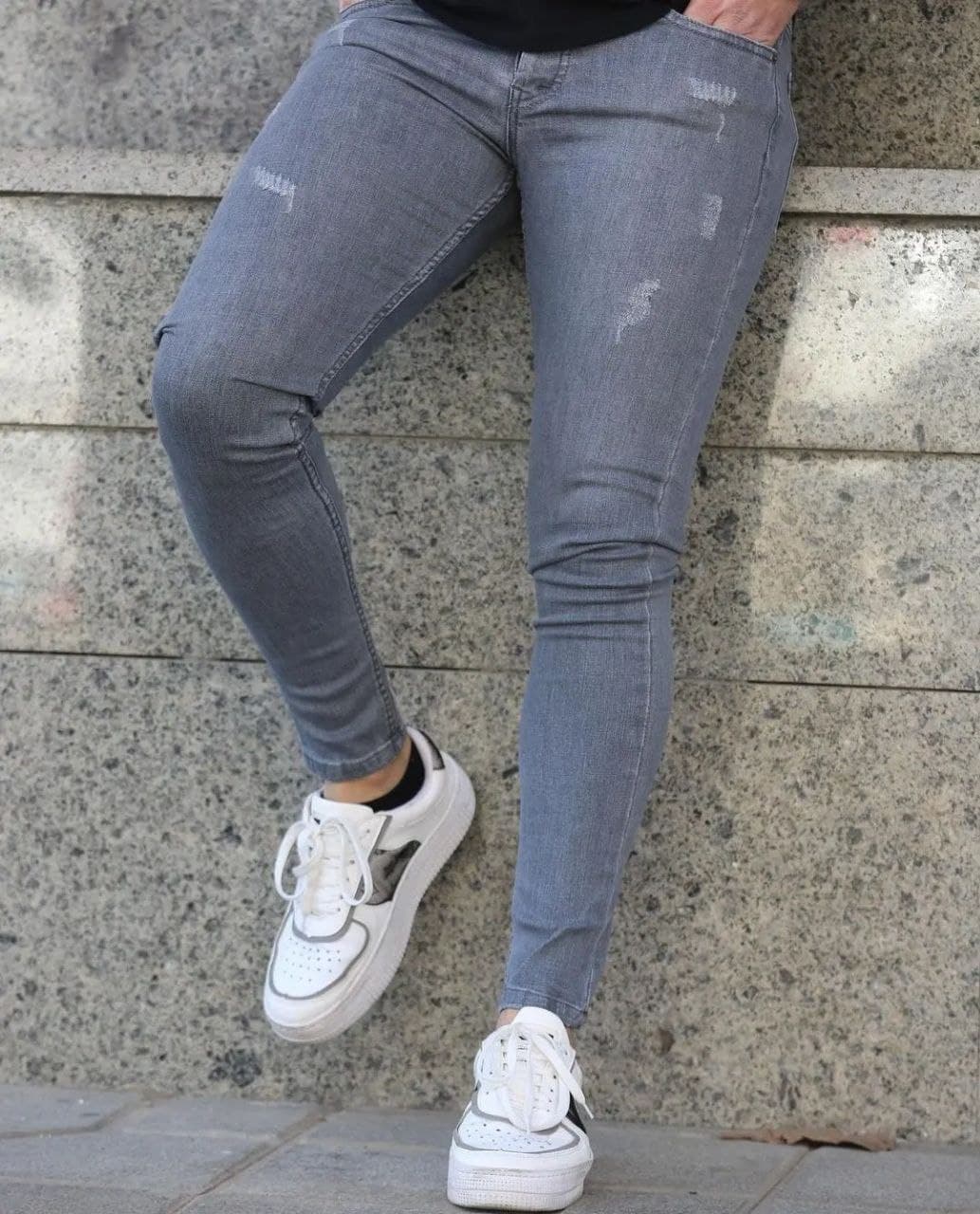 شلوار جین اسپرت اسکینی مردانه فول کش درجه یک 2024 کد446552