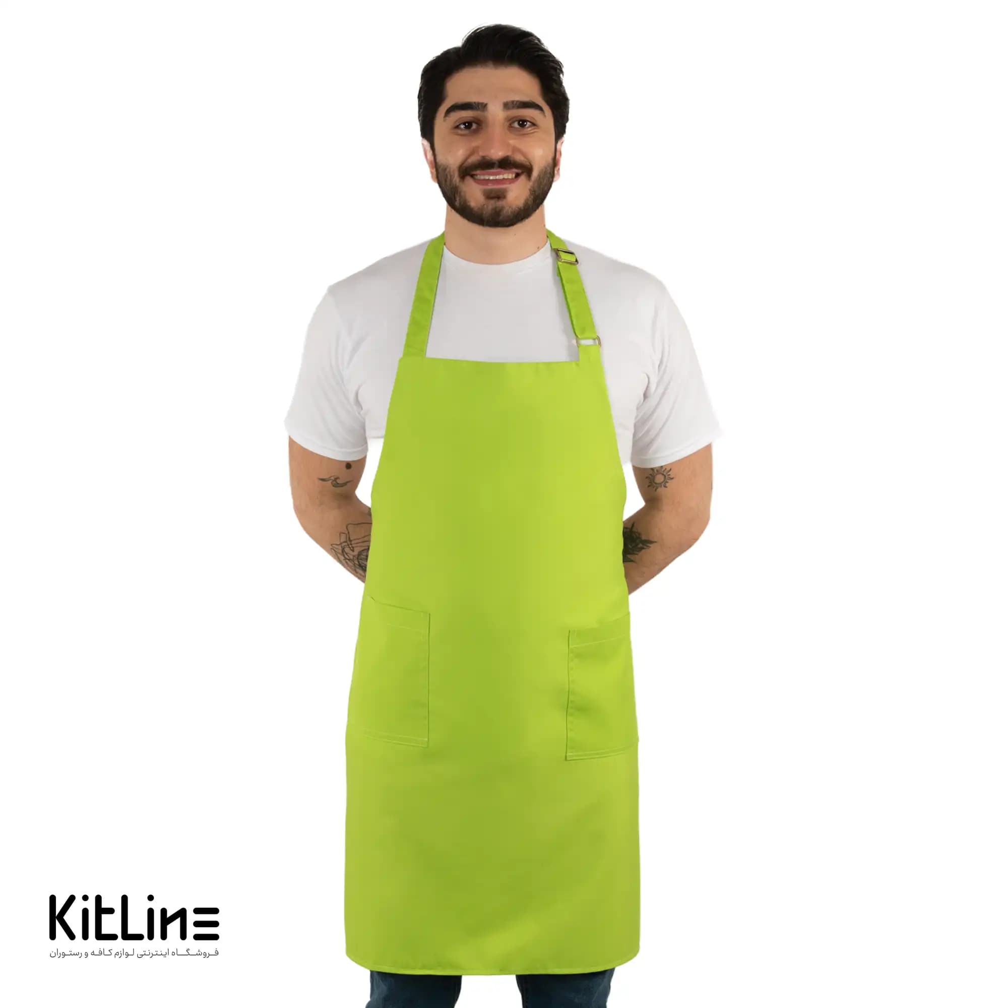 پیشبند ترگال کجراه دو جیب فسفری پوشاکو