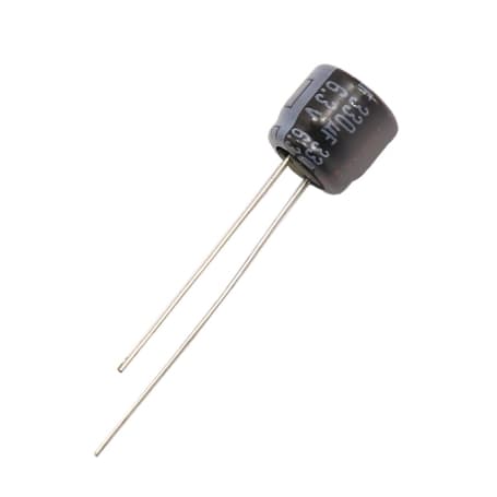 خازن الکترولیتی صوتی 330uF / 6.3V مالزی مارک PANASONIC سری KA